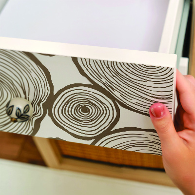 Samolepka na nábytek Dřevěné kruhy