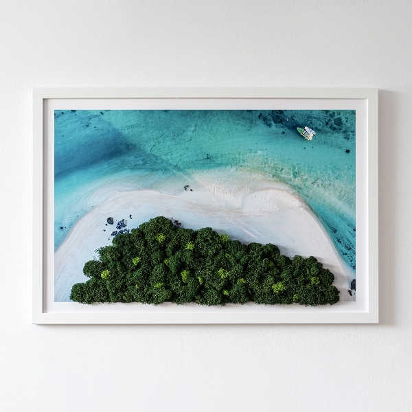 Živý obraz z mechu Azure pláž