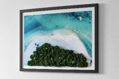 Živý obraz z mechu Azure pláž