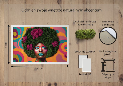 Obraz mech Žena z Afro