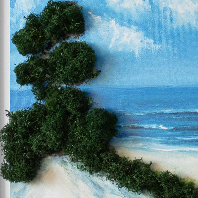 Stabilizovaný mech obraz Milenci na pláži