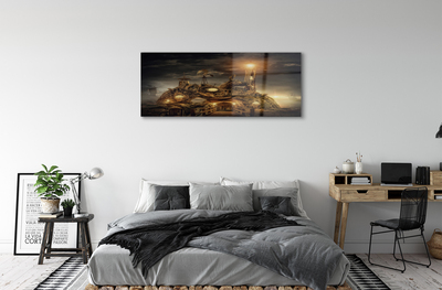 Obraz na skle Lucerna mraky plavidel
