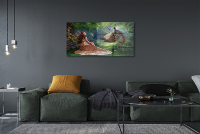 Obraz na skle Bažant female forest