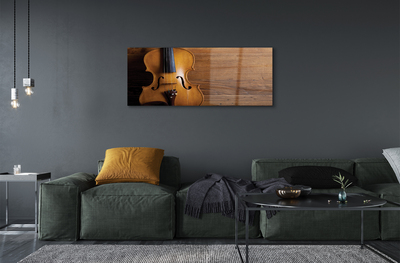 Obraz na skle Housle na dřevo