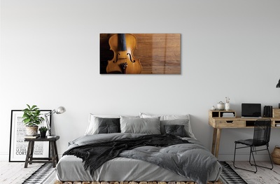 Obraz na skle Housle na dřevo