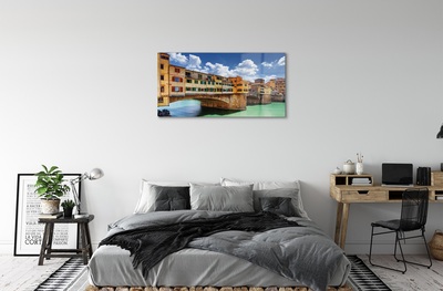 Obraz na skle Italy River Mosty budovy