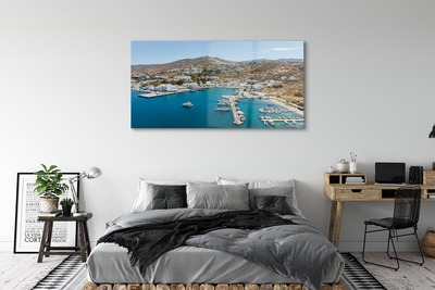 Obraz na skle Řecko Coast horské město