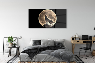Obraz na skle wolf moon