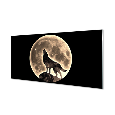 Obraz na skle wolf moon
