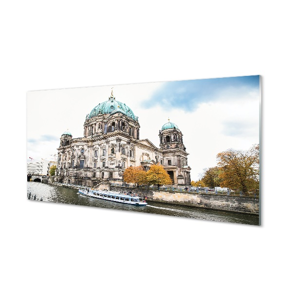 Obraz na skle Německo Berlin Cathedral River