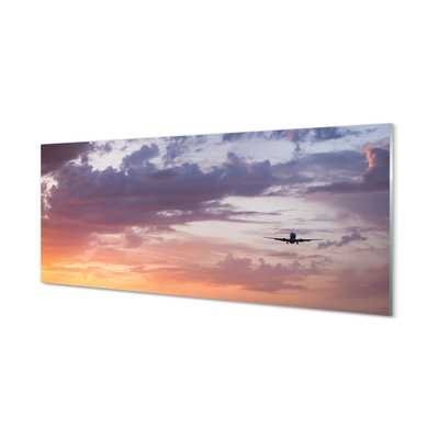 Obraz na skle Zataženo oblohy lehká letadla