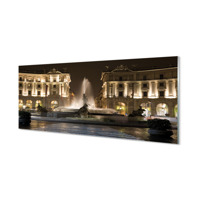 Obraz na skle Rome Fountain Square v noci