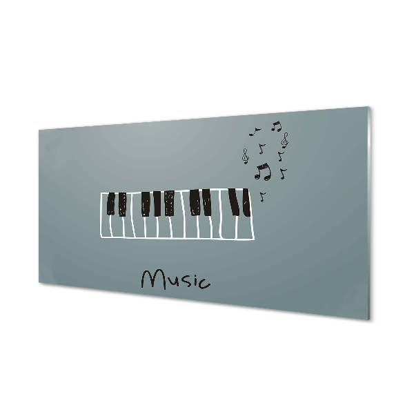 Obraz na skle noty na klavír