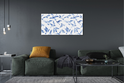 Obraz na skle malované ptáci