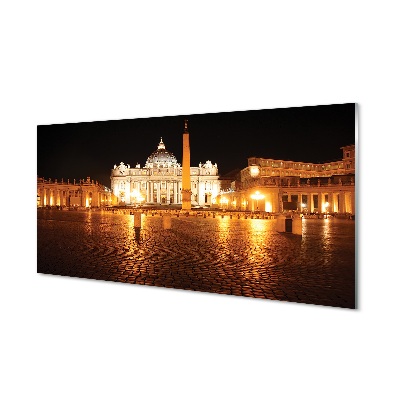 Obraz na skle Rome Basilica Square v noci