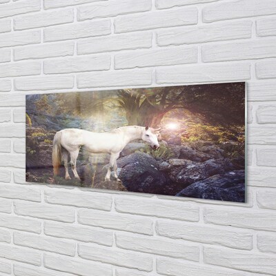 Obraz na skle Unicorn v lese