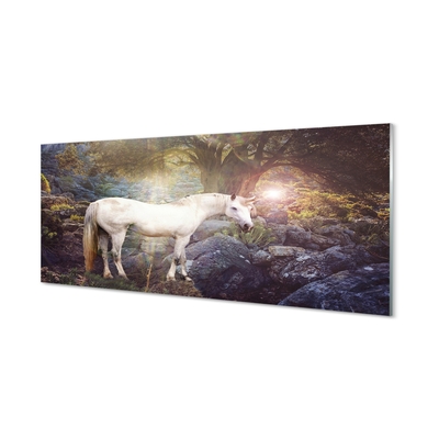 Obraz na skle Unicorn v lese