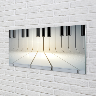 Obraz na skle klávesy piana