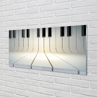 Obraz na skle klávesy piana