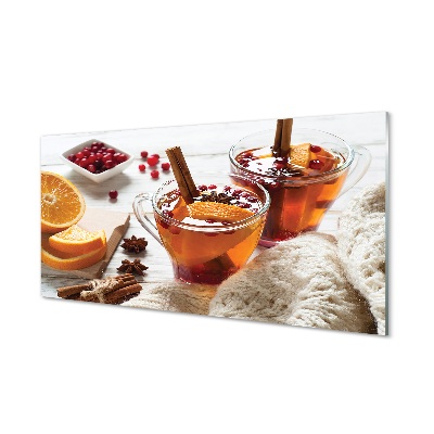 obráz na skle obráz na skle Winter tea cup