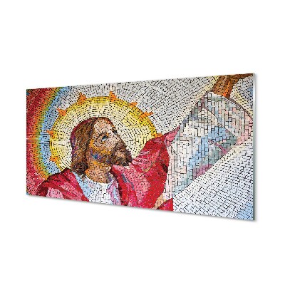 obráz na skle obráz na skle mozaika Jesus