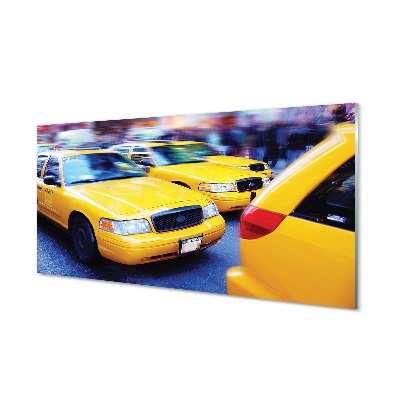 Obraz na skle Žlutá taxi City