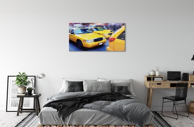 Obraz na skle Žlutá taxi City