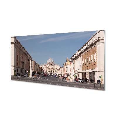 Obraz na skle Katedrála Rome budovy ulice