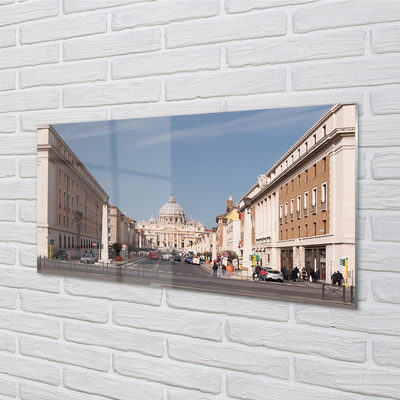 Obraz na skle Katedrála Rome budovy ulice