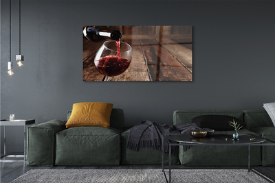 Obraz na skle Desky sklenice na víno
