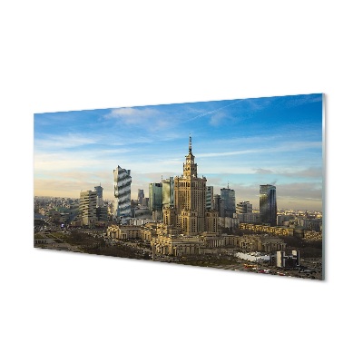 Obraz na skle Panorama Varšava mrakodrapů