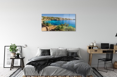 Obraz na skle Španělsko pobřeží moře město