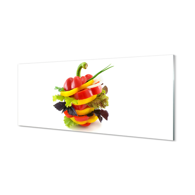 Obraz na skle pepř salát