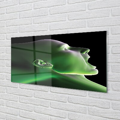 Obraz na skle V čele muž zelenou