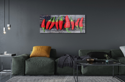 Obraz na skle červené papriky
