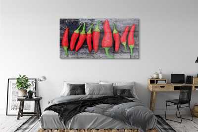 Obraz na skle červené papriky