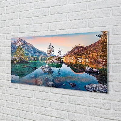 Obraz na skle Německo Alpy podzim Horské jezero