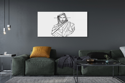 Obraz na skle Ježíš výkres