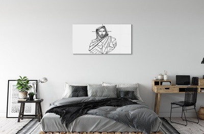 Obraz na skle Ježíš výkres