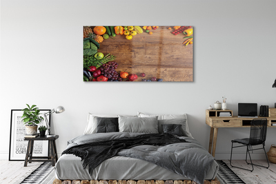 Obraz na skle Board chřest ananas jablko