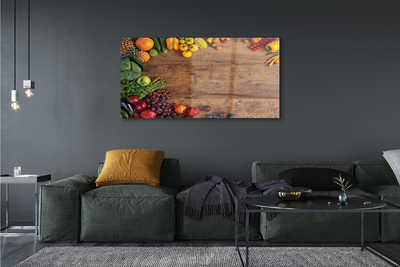Obraz na skle Board chřest ananas jablko