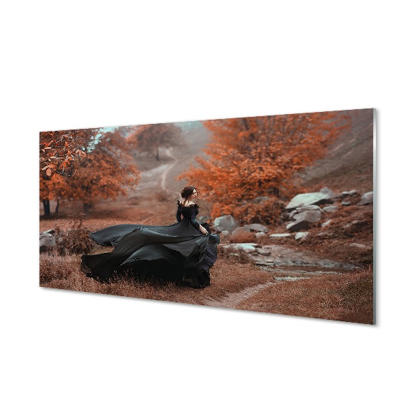 Obraz na skle Ženské podzimní hory