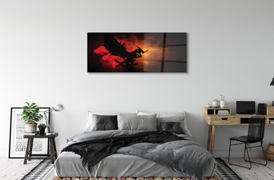 Obraz na skle Černý drak mraky