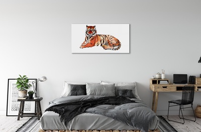 Obraz na skle malované tygr