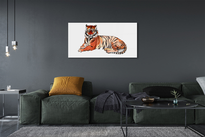 Obraz na skle malované tygr