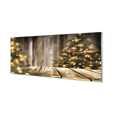 Obraz na skle Desky vánoční stromky