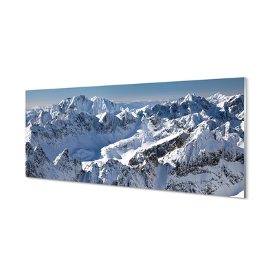 Obraz na skle horské zimní