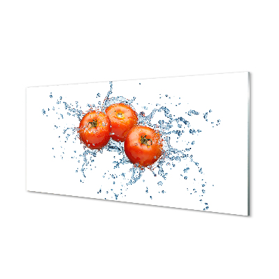 Obraz na skle rajčata voda