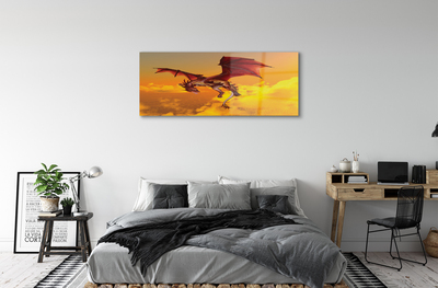 Obraz na skle Zataženo oblohy drak