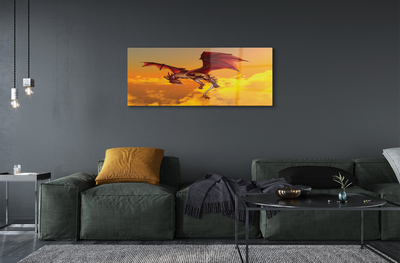 Obraz na skle Zataženo oblohy drak